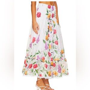 Charo Ruiz Smocked White Ibiza Skirt